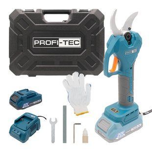 Акумуляторний секатор PROFI-TEC PES40 UltraCore (1&times;PT2020VX (2.0 Аг), зарядний пристрій) 4685043 фото