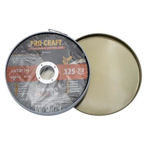 Набор дисков черных режущих по металлу Procraft CD125x1.2b UNIVERSAL (в наборе 10 дисков) металлическая коробка 7443987 фото