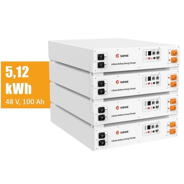 Аккумуляторная батарея LiFePO4 SRNE SR-EOC05B (5.12 кВт&middot;ч, 100Ач, 51.2В) BMC совместимо с аккумуляторами и инверторами DEYE 7318116 фото