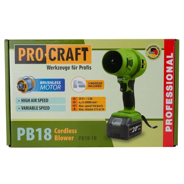 Акумуляторна повітродувка Procraft PB18 (1 АКБ та ЗП) 0991838 фото
