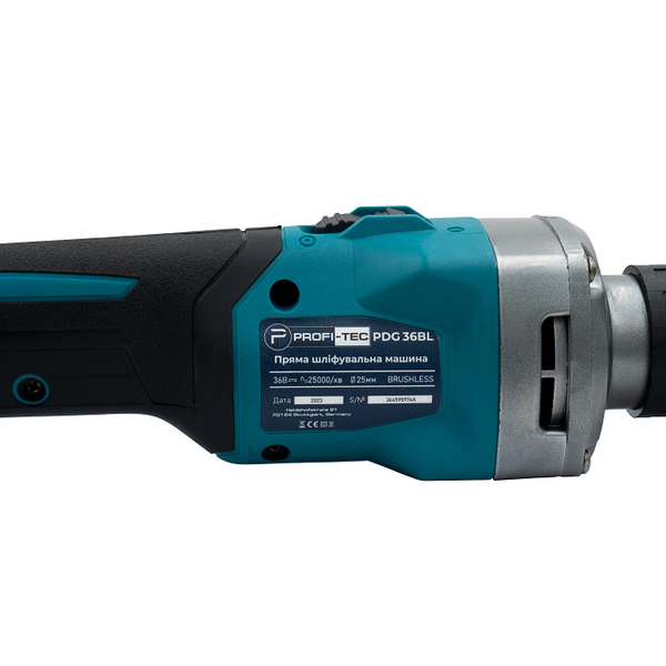 Аккумуляторная прямая шлифмашина PROFI-TEC PDG36BL POWERLine (без АКБ и ЗУ) 9821383 фото