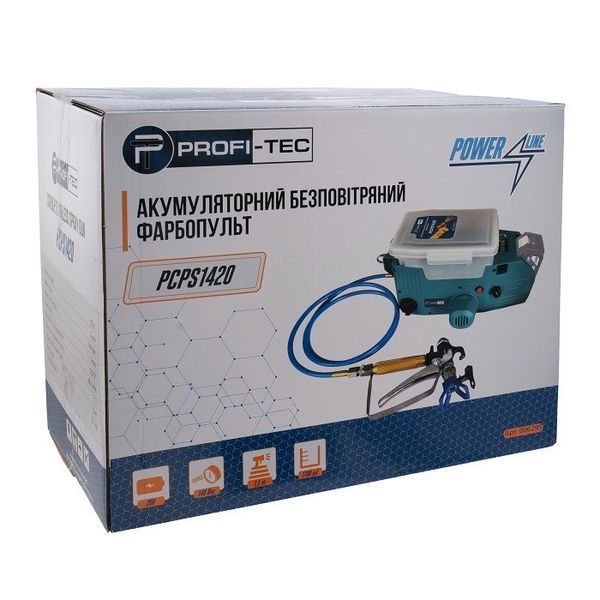 Аккумуляторный безвоздушный краскопульт PROFI-TEC PCPS1420 POWERLine (без АКБ и ЗУ) 5369561 фото