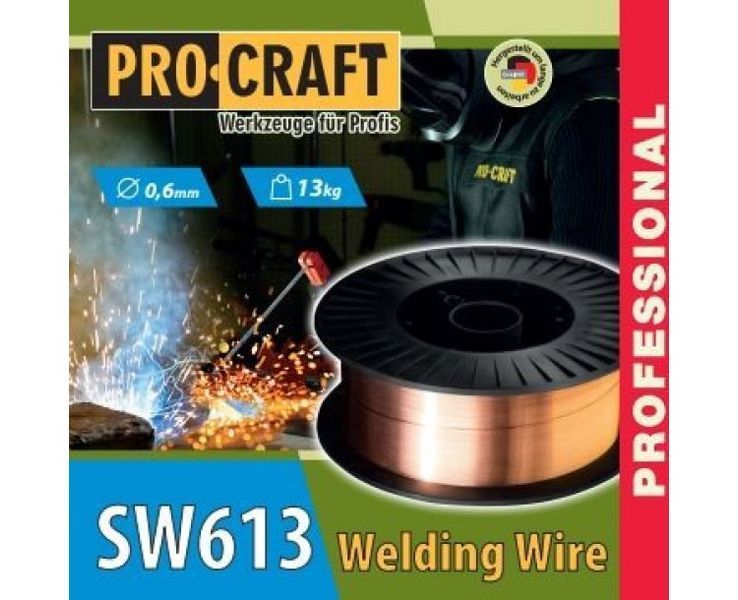 Зварювальний дріт Procraft SW613 бренд Universal (0,6 мм, 13 кг) 1811440 фото