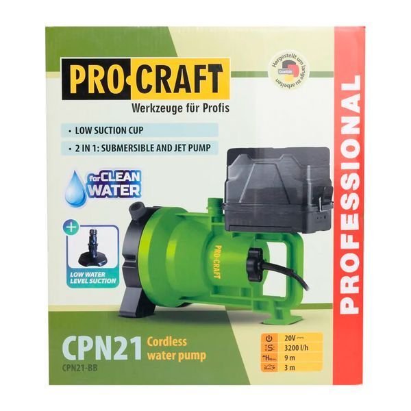 Акумуляторний водяний насос Procraft CPN21 UNIVERSAL (без АКБ та ЗП) 3270536 фото