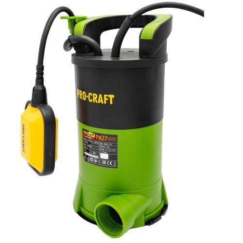 Занурювальний насос Procraft PN27 (низьке всмоктування) UNIVERSAL &mdash; 750 Вт, 14000 л/год, кабель 10 м 8316468 фото