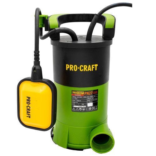 Занурювальний насос Procraft PN27 (низьке всмоктування) UNIVERSAL &mdash; 750 Вт, 14000 л/год, кабель 10 м 8316468 фото