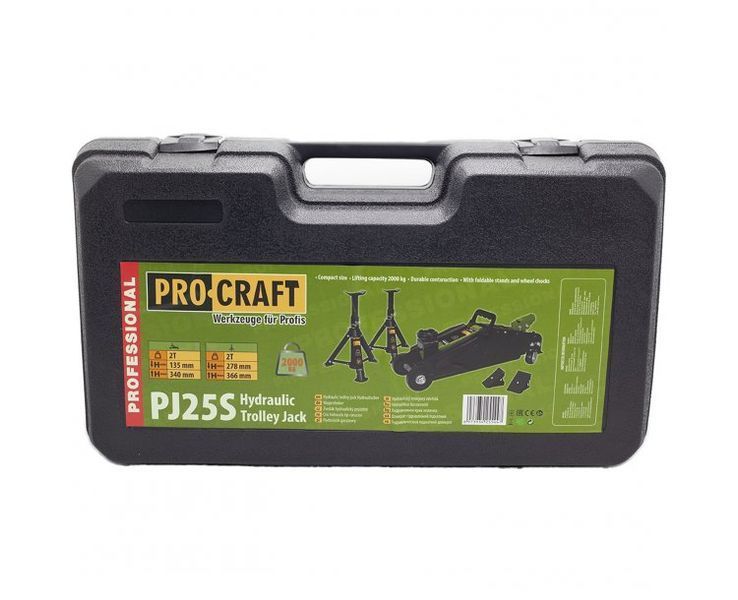 Домкрат підкатний гідравлічний з підйомними опорами Procraft PJ25S UNIVERSAL в кейсі 1783368 фото