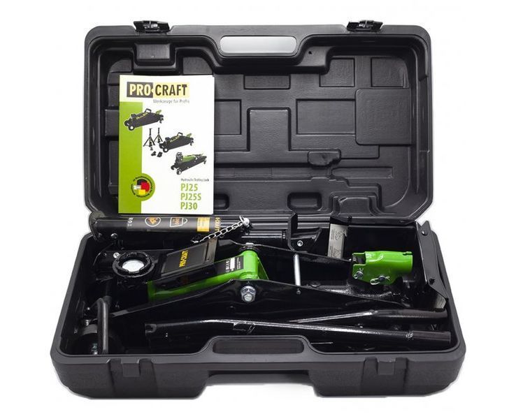 Домкрат підкатний гідравлічний з підйомними опорами Procraft PJ25S UNIVERSAL в кейсі 1783368 фото