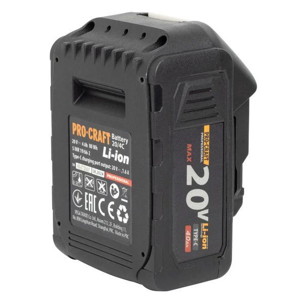 Акумуляторна батарея Procraft 20/4C TYPE-C (20В, 4 А/г) UNIVERSAL 0157451 фото