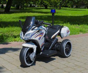 Дитячий електромотоцикл 5189 триколісний, музика, світло, EVA колеса, Білий 1817642 фото