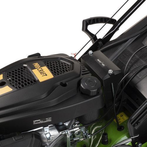 Газонокосарка бензинова Procraft PLM505ES ELECTRO STARTER (Мульчування, Моторизований привід, 8 рівнів висоти, Додатковий ніж (501 мм), мішок 62 л.) 3336717 фото