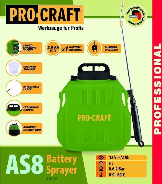 Опрыскиватель аккумуляторный Procraft AS8 0937815 фото