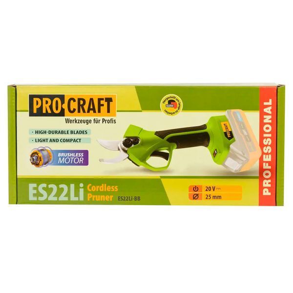 Аккумуляторный секатор Procraft ES22Li (без АКБ и зар. устр.) 4195989 фото