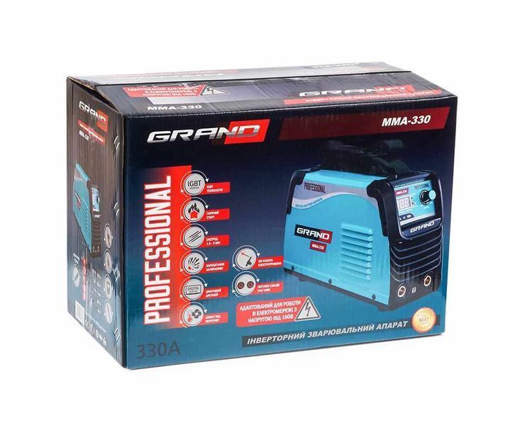 Сварочный инвертор Grand ММА-330 Professional (4 IGBT транзистора; широкие клеммы) 310729 фото