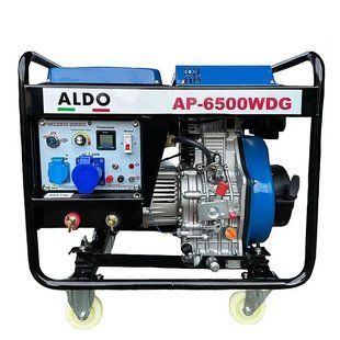Дизельний зварювальний генератор ALDO AP-6500WDG 220 В, 6.5 кВт, 220А, ел. стартер, мідна обмотка 5427230 фото