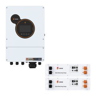 Гибридный инвертор SRNE HESP4850S100-H (5.5 кВт, 48 В, Wi-Fi) + 2 батареи LiFePO₄ SRNE SR-EOC05B (2&times;5.12 кВт&middot;час, 100А&middot;час, 51.2 В) 1404050 фото