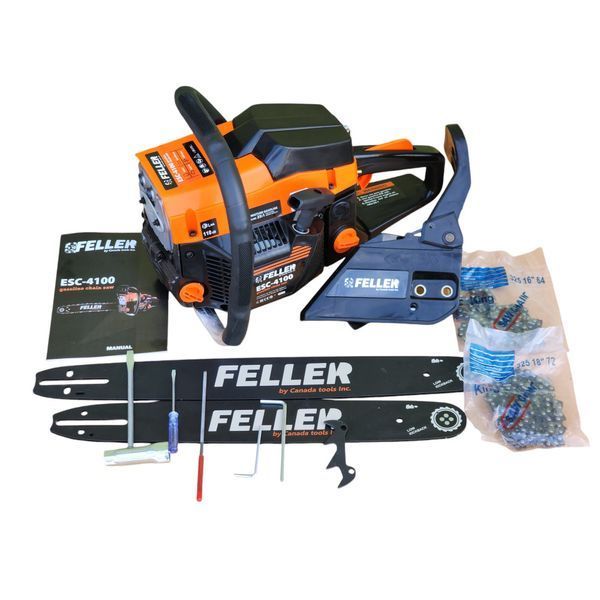 Бензопила Feller ESC-4100 (2 шини + 2 ланцюги 40 та 45 см) 5530115 фото