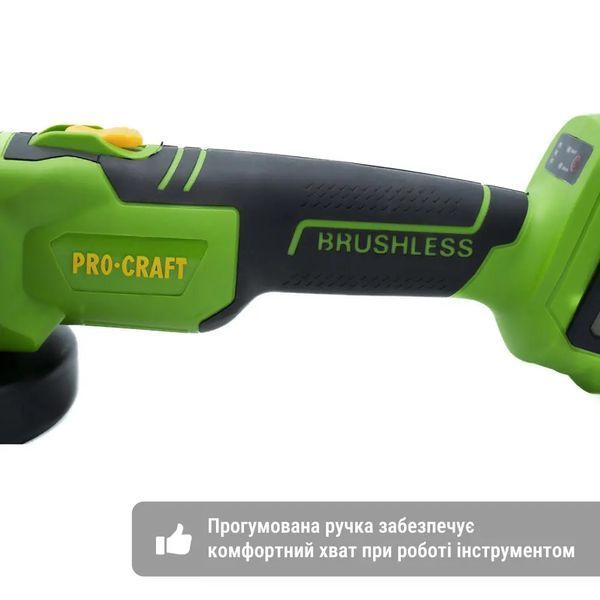 Бесщеточная аккумуляторная болгарка Procraft PWA-216 (2 АКБ, кейс) 288221 фото