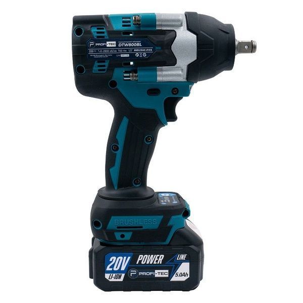 Акумуляторний гайковерт PROFI-TEC DTW800BL POWERLine (1&times;PT2040MP (4.0 Аг), зарядний пристрій) сумка 8192959 фото