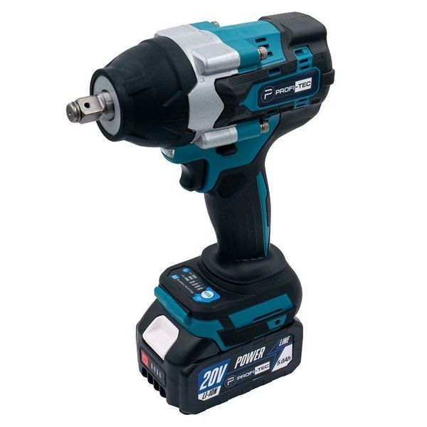 Акумуляторний гайковерт PROFI-TEC DTW800BL POWERLine (2&times;PT2040MP (4.0 Аг), зарядний пристрій) 3504366 фото