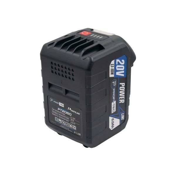Аккумуляторная батарея PROFI-TEC PT2060MP, 20V 6.0 Ач, высокотоковая 10С, с индикатором 0726616 фото