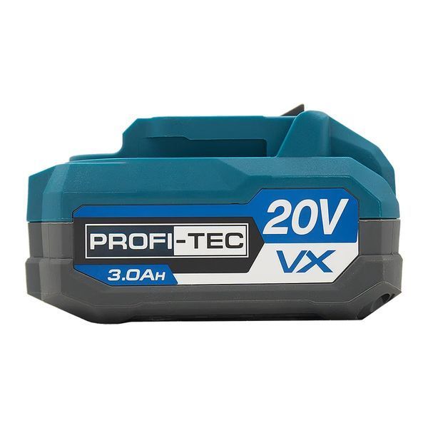 Акумуляторна батарея PROFI-TEC PT2030VX NEW (20 В / 3.0 Aг, високострумова, з індикатором та елементами 10C) 1832646 фото