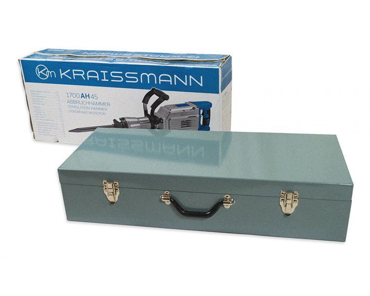 Відбійний молоток KRAISSMANN 1700 AH 45 (1700 Вт, 45 Дж, металевий кейс) 1232790 фото