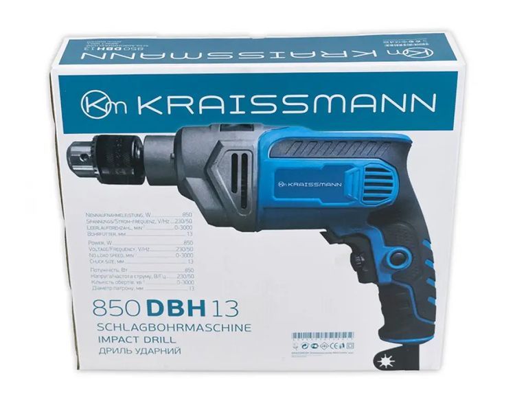 Дриль ударний KRAISSMANN 850 DBH 13 1752341 фото