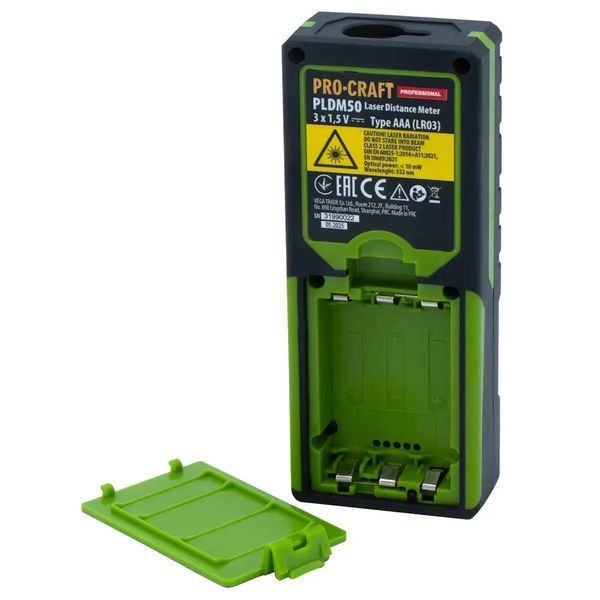 Лазерный дальномер Procraft PLDM50 (50м) 6976135 фото